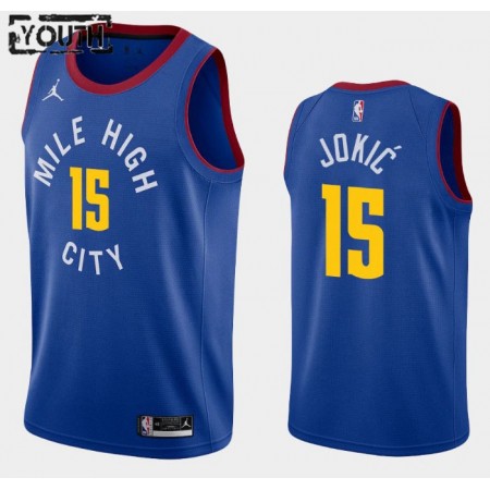Maillot Basket Denver Nuggets Nikola Jokic 15 2020-21 Jordan Brand Statement Edition Swingman - Enfant